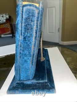 Antique Rare One Of A Kind victorian Blue velvet photo album