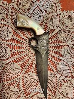 Antique Ring of Solomon Trench Knife Talisman Handmade One of a Kind Pearl