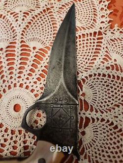 Antique Ring of Solomon Trench Knife Talisman Handmade One of a Kind Pearl