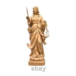 Antique handcarved lady justice 21.2 one of a kind 54 cm handmade wood statue