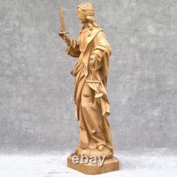 Antique handcarved lady justice 21.2 one of a kind 54 cm handmade wood statue