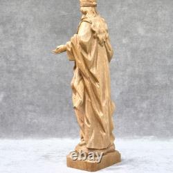 Antique handcarved lady justice 21.2 one of a kind 54 cm handmade wood statue
