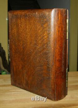 Antique vintage large wood brass clasp Bible box ONE OF A KIND hand crafted