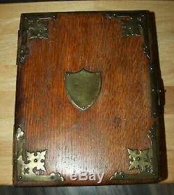 Antique vintage large wood brass clasp Bible box ONE OF A KIND hand crafted