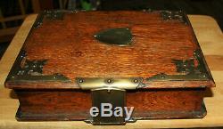 Antique vintage large wood brass clasp Bible box ONE OF A KIND hand crafted