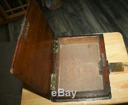 Antique vintage large wood brass clasp Bible box ONE OF A KIND hand crafted