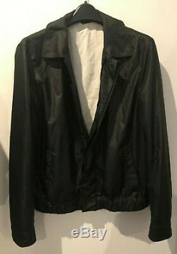 Archival Helmut Lang Collection Mens Black Zip Bomber Jacket Rare One Of A Kind