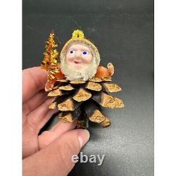 Artisan Made Elves Pixies Kitschy One of a Kind Assemblage Gnomes Pinecone READ