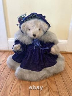 Artist bear collectable ooak one of a kind 16 mohair Edie 1994 Victorian style