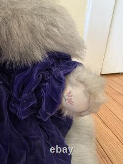 Artist bear collectable ooak one of a kind 16 mohair Edie 1994 Victorian style