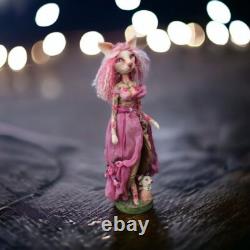 Artist made doll, handmade, collectible, Cat doll, one of a kind handmade doll