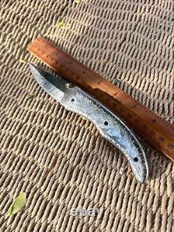 Artistic Scrolled one of a kind Damascus? Pocket Knife, Hand Made In Pakistan