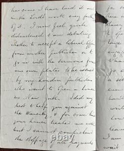 Authentic, One Of A Kind, Charles Spurgeon Handwritten Autographed Letter