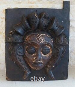 Authentic, One of a Kind, Vintage Hand Carved Wooden Tribal AFRICAN MASK