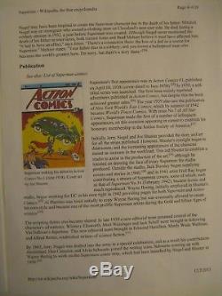 Authentic Rare One Of A Kind Superman # 1 Comic Book Cover Original Work Up Art