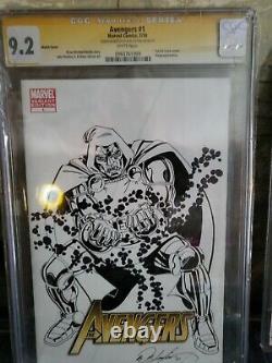 Avengers 1 Cgc 9.2 Bob Layton Signed And Sketched One Of A Kind Dr doom