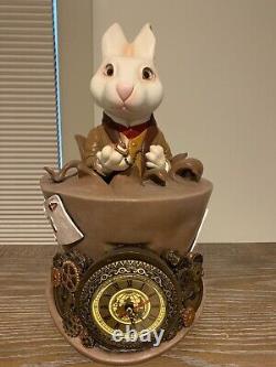 BIG Custom one-of-a-kind Alice in Wonderland'Rabbit' Clock Sculpture Steampunk
