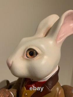 BIG Custom one-of-a-kind Alice in Wonderland'Rabbit' Clock Sculpture Steampunk