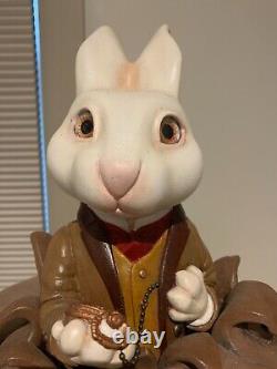 BIG Custom one-of-a-kind Alice in Wonderland'Rabbit' Clock Sculpture Steampunk