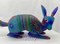 BLUE ARMADILLO- One of a kind wood hand-carved ALEBRIJE from Oaxaca, México