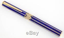 BOUCHERON LAPIS LAZULI 18K SOLID GOLD with DIAMONDS FOUNTAIN PEN ONE OF A KIND