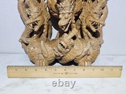 Balinese Carved Vishnu Riding Garuda 24 2003 Bali ONE OF A KIND Fast Shipping
