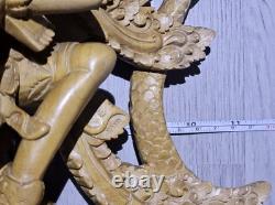 Balinese Carved Vishnu Riding Garuda 24 2003 Bali ONE OF A KIND Fast Shipping