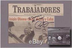 Barack Obama one of a kind signed Cuba Newspaper