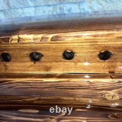 Beautiful Hand Carved One Of A Kind! Arc Ship Boat Home Decor 37LX 14LX 6.5W