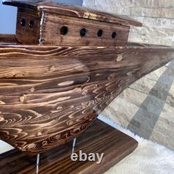 Beautiful Hand Carved One Of A Kind! Arc Ship Boat Home Decor 37LX 14LX 6.5W