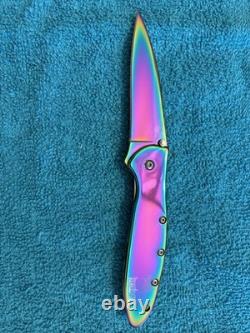 Beautiful, One Of A Kind Crush Rainbow Knife, Very Very Rare