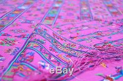 Bhutanese Handwoven one of a kind Silk Fabric Embroidery Ancient Artistic Design