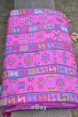 Bhutanese Handwoven one of a kind Silk Fabric Embroidery Ancient Artistic Design