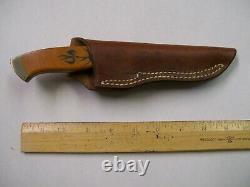 Bill Duff made knife rare scrimshaw of archer one of a kind & leather Sheath