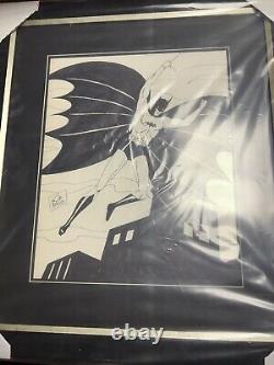 Bob Kane Signed Autographed Batman Ink Drawing Sketch COA Original One Of A Kind