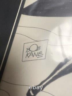 Bob Kane Signed Autographed Batman Ink Drawing Sketch COA Original One Of A Kind