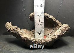 Bonsai Pot Kurama Scoop Hand Made Cured & Sealed Cement 4.5 Tall, One Of A Kind