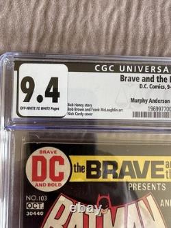 Brave and The Bold 103Cgc 9.4 Murphy Anderson Pedigree Very Rare One of A Kind 1