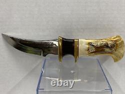 Buckle Blades W. Va knife hand crafted USA knive with deer handle One Of A Kind