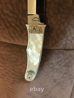 Buster Warenski Custom Engraved Art Dagger Knife-one-of-a-kind! Loveless Era