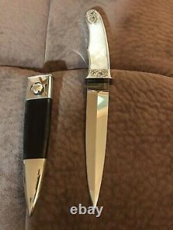 Buster Warenski Custom Engraved Art Dagger Knife-one-of-a-kind! Loveless Era