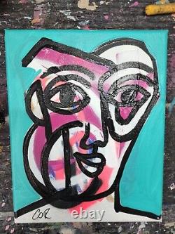 CORBELLIC Abstract Expressionism 10x8 Western Collectible Contemporary Portrait