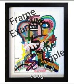 CORBELLIC Expressionism 10x8 Hank Colorful Cubism Portrait Fine Art Collectible