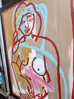 CORBELLIC IMPRESSION 24x18 Red Lining Brand New Expressionism Wall Collectible