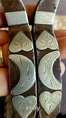 CROCKETT Custom made One of a Kind-1930's-Goosehead SPURS & STRAPS withHistory