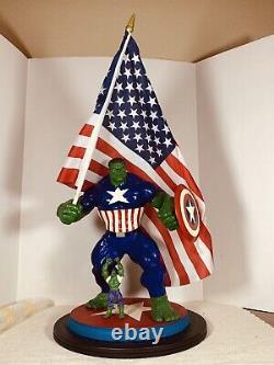 CUSTOM STATUE HULK as CAPTAIN AMERICA ONE OF A KIND MYSTERY SCULPTOR