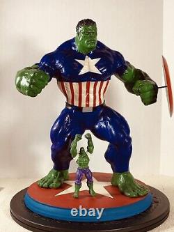 CUSTOM STATUE HULK as CAPTAIN AMERICA ONE OF A KIND MYSTERY SCULPTOR