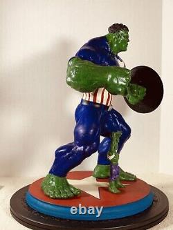 CUSTOM STATUE HULK as CAPTAIN AMERICA ONE OF A KIND MYSTERY SCULPTOR