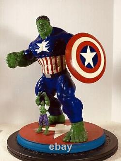 CUSTOM STATUE HULK as CAPTAIN AMERICA ONE OF A KIND MYSTERY SCULPTOR