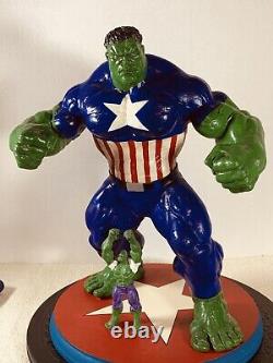 CUSTOM STATUE HULK as CAPTAIN AMERICA ONE OF A KIND MYSTERY SCULPTOR